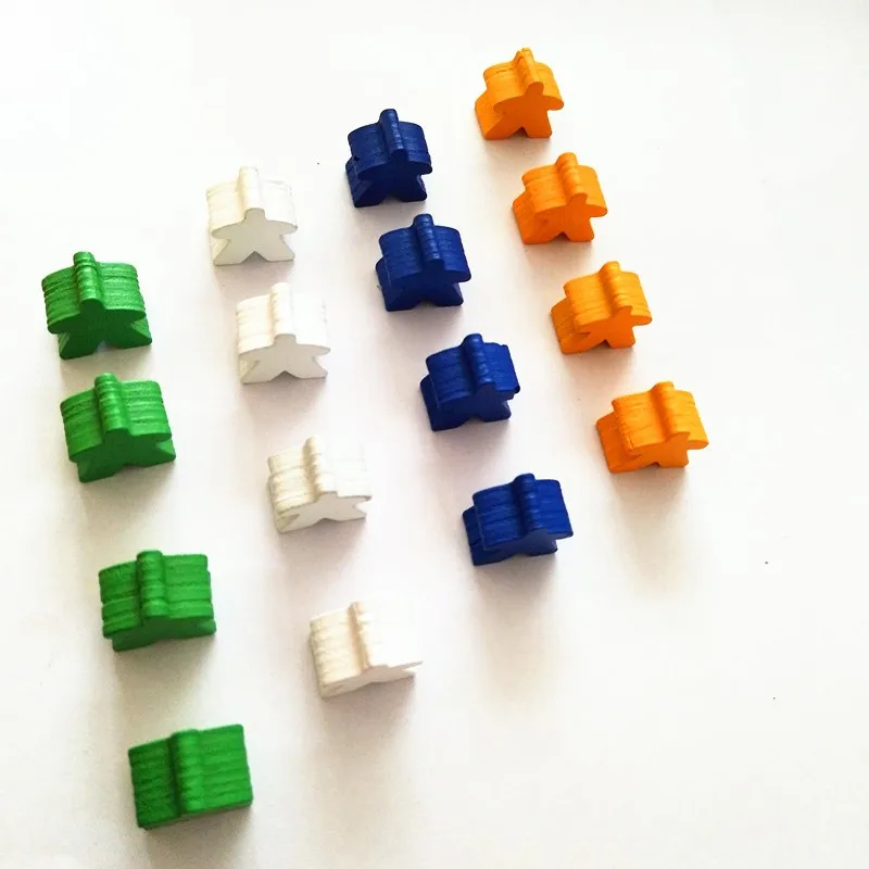 Full 16mm 50pcs Assorted Wooden Meeples For Board Game Buy Wooden