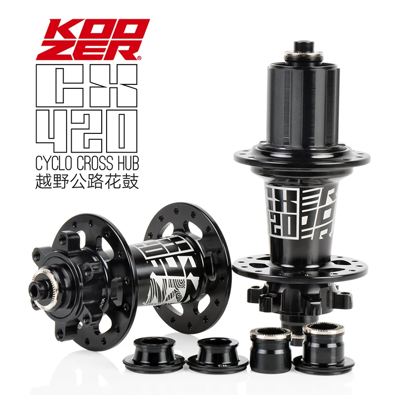 

Koozer 2019 Newest CX420 6 Pawls 72 Clicks 28 Holes Road Bike Disc Brake QR 8 9 10 11S Thru Axle 12*100 12*142 Bicycle Hub, Black