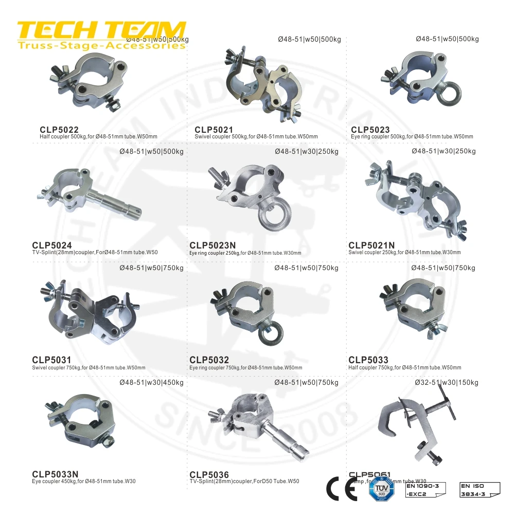 D50 Aluminum Tube Clamp With Conical Connector Truss Clamps Buy Tube