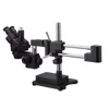 3.5 x -180 X Trinocular Stereo Zoom Microscope With Black Arms Boom Stand