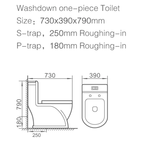 Best selling products in europe 300 / 400mm wc one piece siphonic sanitary luxury toilet bathroom