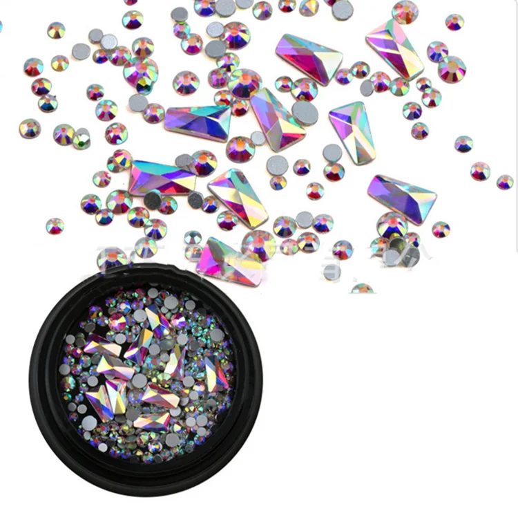 

Popular Hot sale Multi Size Crystals Rhinestone Glass Flat Back Nail Rhinestones