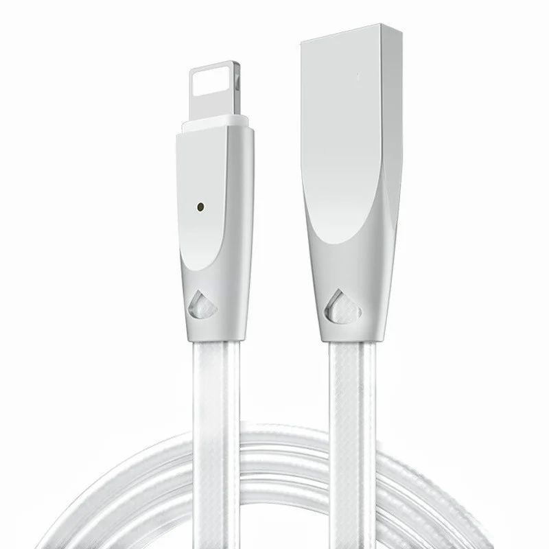 

Original Zinc Alloy Jelly Knitted Charging Date Cable for Apple, Blue/pink/black/white