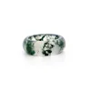 Natural Aquatic Agate Ring Amber Rings for Men Women