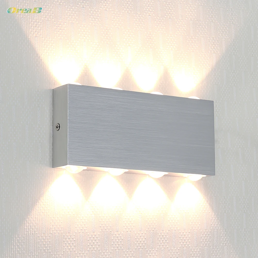 

Oreab Led Up Down Sconce Wall Light With 8 Pcs High Power Lamp Beads Square / Arc Shape