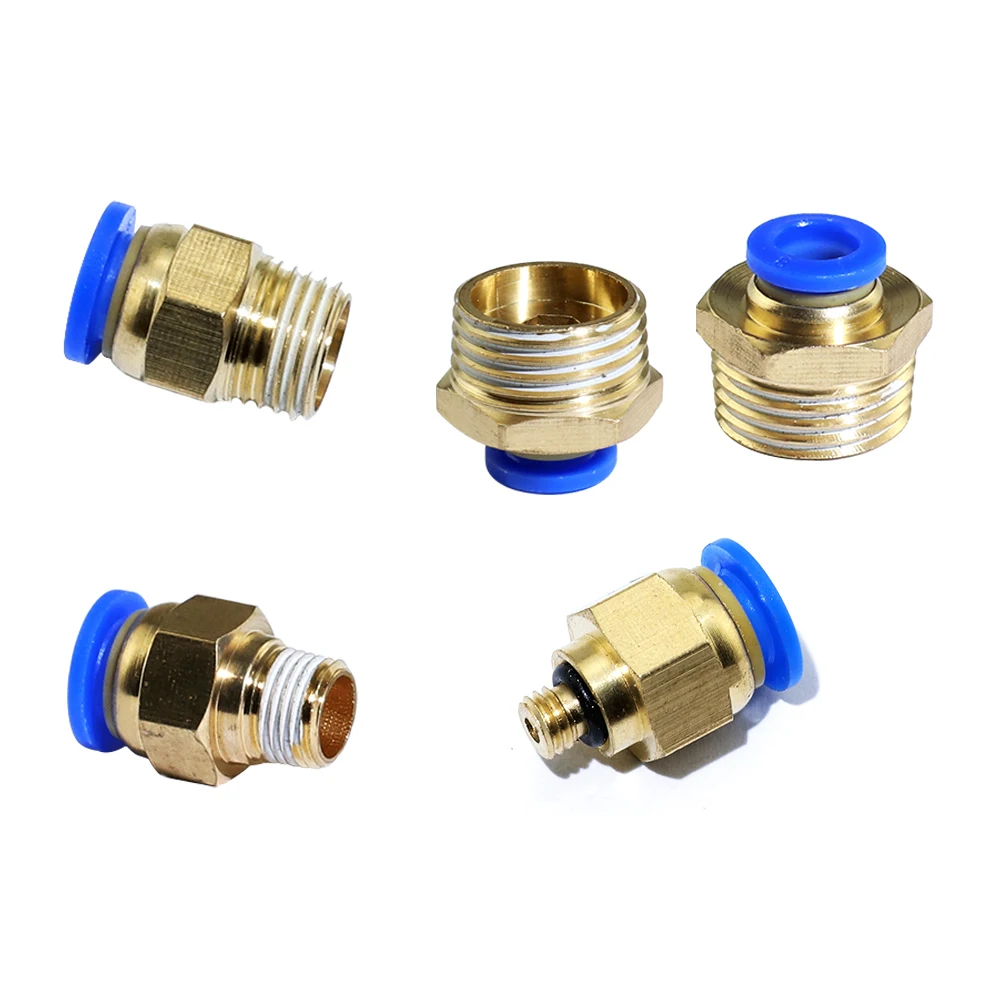 Air Pneumatic Brass Male Thread Air Pipe Connector Quick Coupler ...