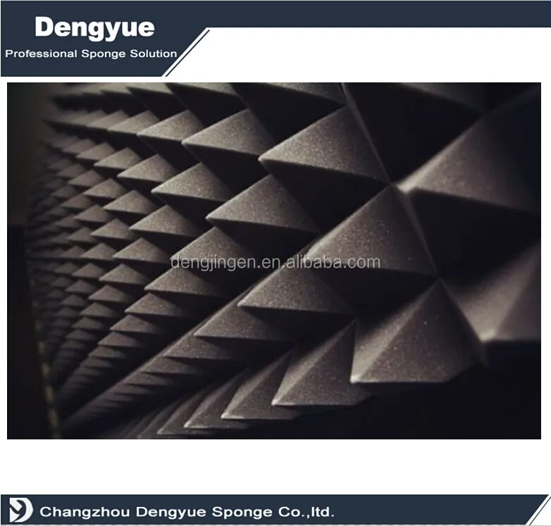 
Sound absorbing environmentally polyurethane sponge studio sound treatment acoustic pyramid foam 
