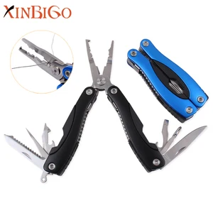wholesale Multifunctional Fishing Tackle Portable Folding Fishing Pliers with Nylon Bag