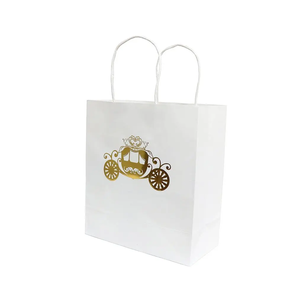 Buy White Kraft Paper Bags Small Gift Bags Wedding Welcome Bags With