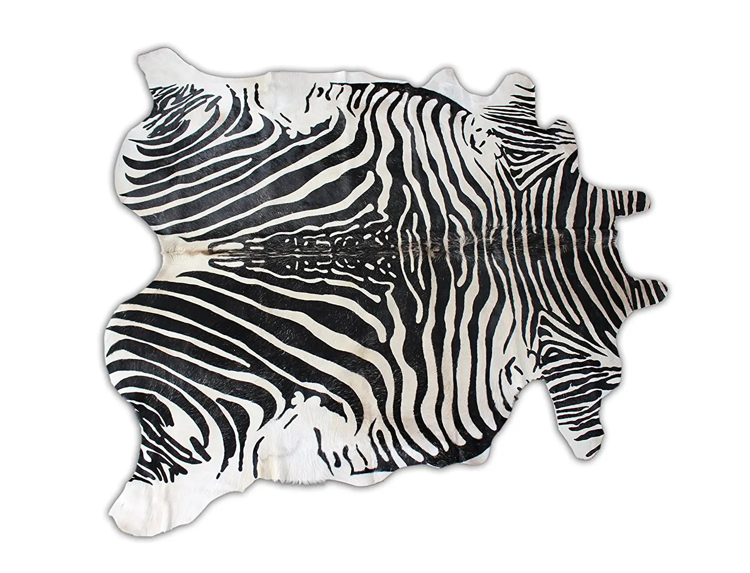 Buy Zebra Print Genuine Cowhide Area Rug, Zebra Skin Throw Rug 100