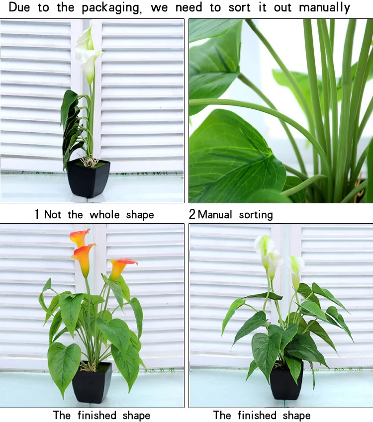 Simulated plant bonsai flowers artificial with pot