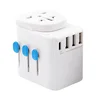 Fashion portable world universal travel adapter with four usb and type-c smart USB charger electrical plug socket