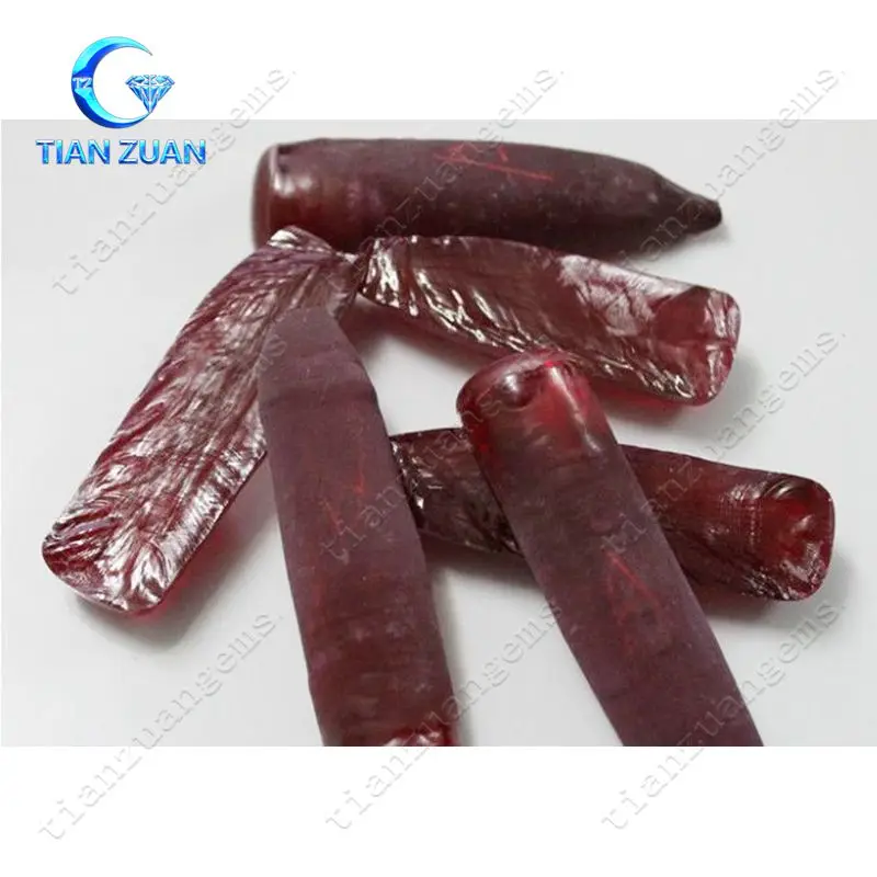 

5# Synthetic ruby Gemstone Material Rough raw corundum, 5# red