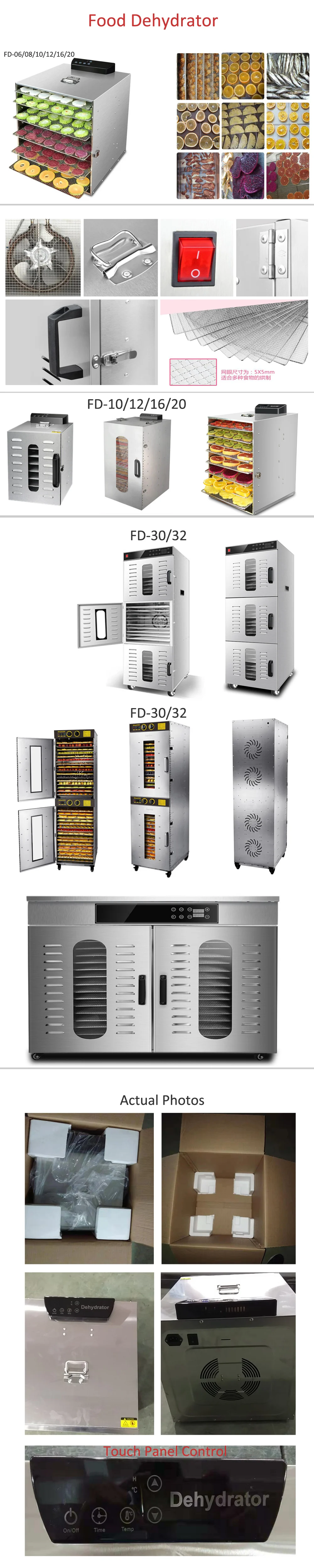 Commercial Gas Food Fruit Fish Dehydrator / Peanut Dryer Machine