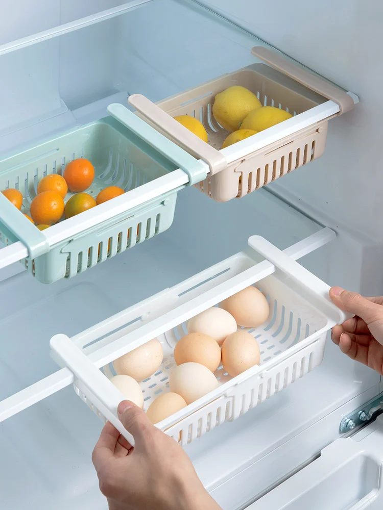 Egg Slide Kitchen Fridge Space Freezer Organizer Saver Storage Rack Shelf Holder 