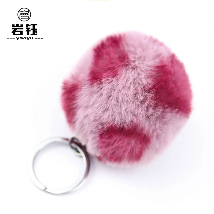 
High-quality leopard fur ball, faux fur rex rabbit fur pompoms artificial fox balls clothes shoes cap bag phone keychain pendant 