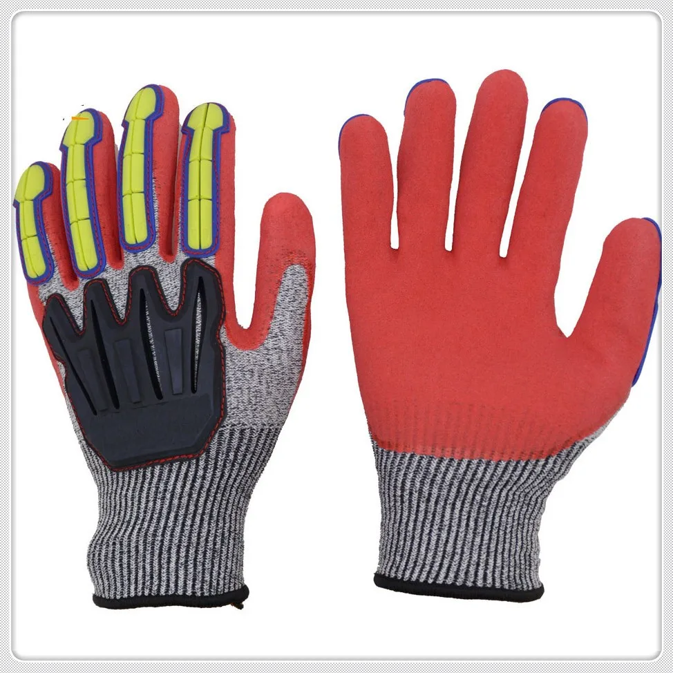 Pri Full Palm High Impact Anti Oil Vibrationresistant Drilling Black