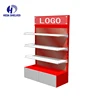 Single side red store power tool display stand tools display rack with hole backboard
