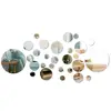 Solid Circle Wall Stickers Circle Mirror DIY Living Room/Bedroom/Decoration 28pcs