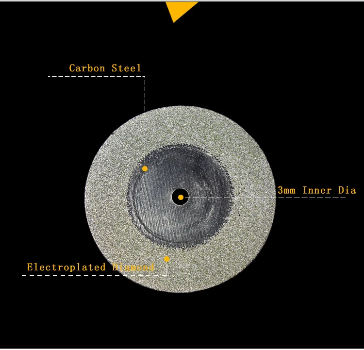 Diamond Cutting Wheel 10pcs with Mandrel (3mm) 2pcs For Dremel Rotary Tool
