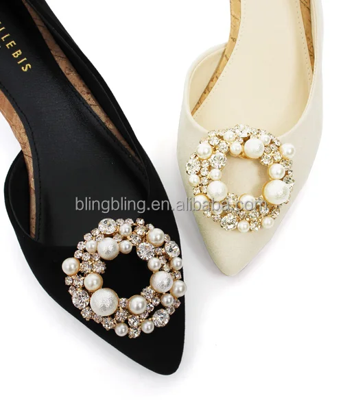 

Removable Silver Metal Buckles Crystal Rhinestone Shoes Clip Accessories