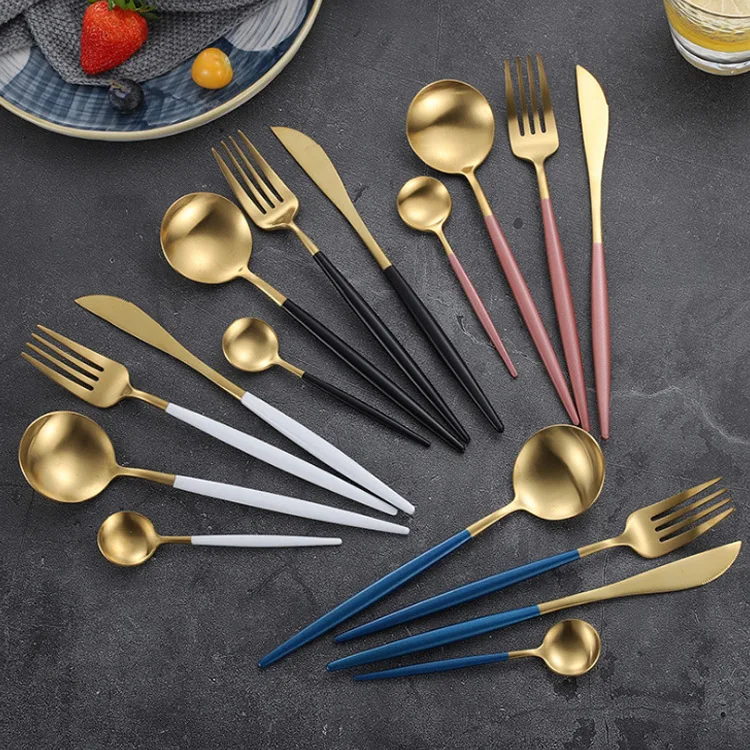 

Customized Design High Quality Stainless Steel Knife And Fork, Black