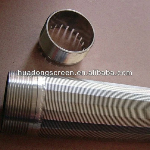 product-570-592 316 L stainless steel cylindrical mesh filter/ round 10'' Johnson v wire water well screen