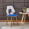 Exit philippines dubai new design armless stackable vip fancy pp plastic cafe chair with fabric seat