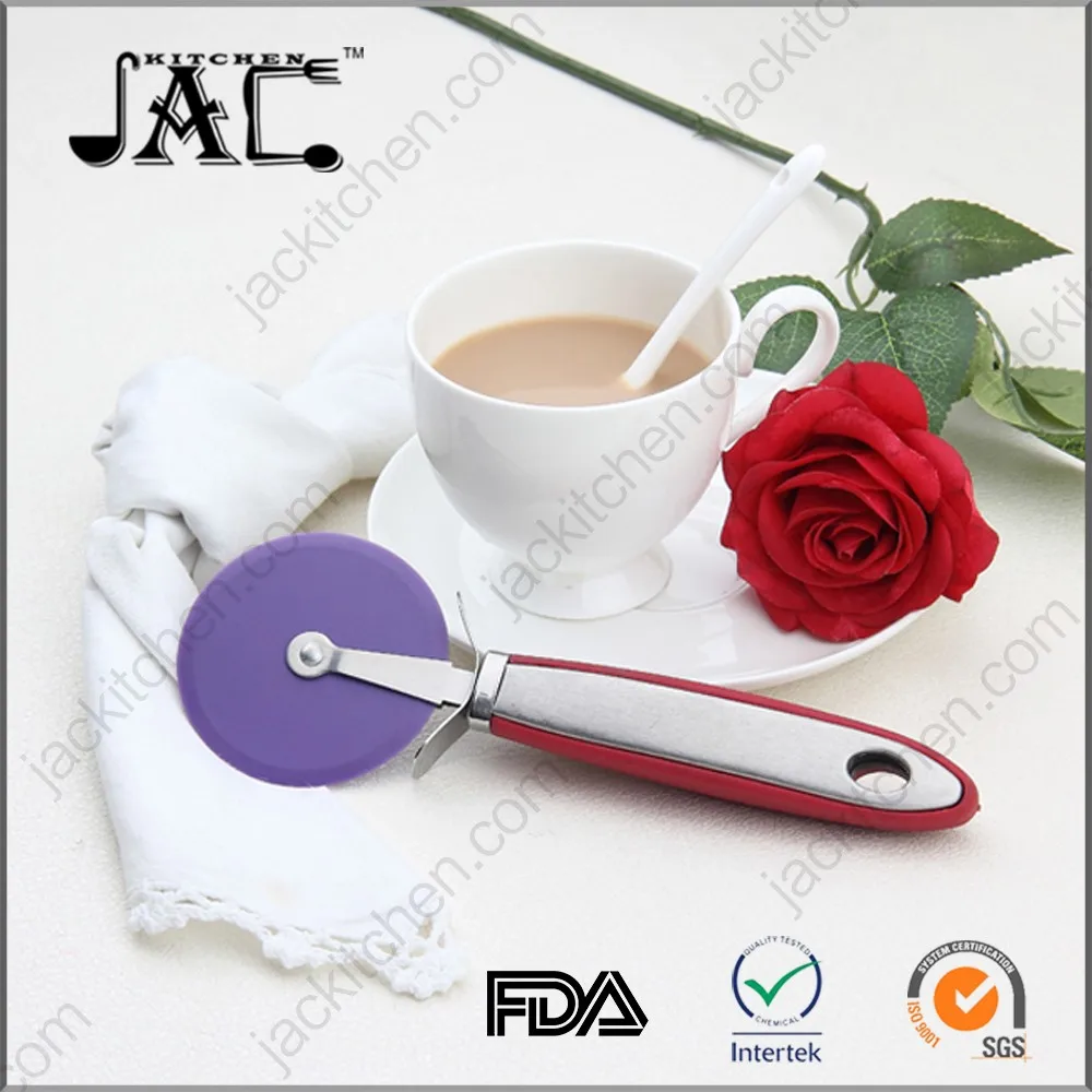 Color Coating Red Handle Pizza Wheel Cutter Slicer 2016