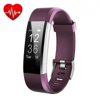 

115 plus Smart Band Fitness bracelet Tracker Step Counter SmartBand IP67 Waterproof Colorful LED Touch Screen Wristband