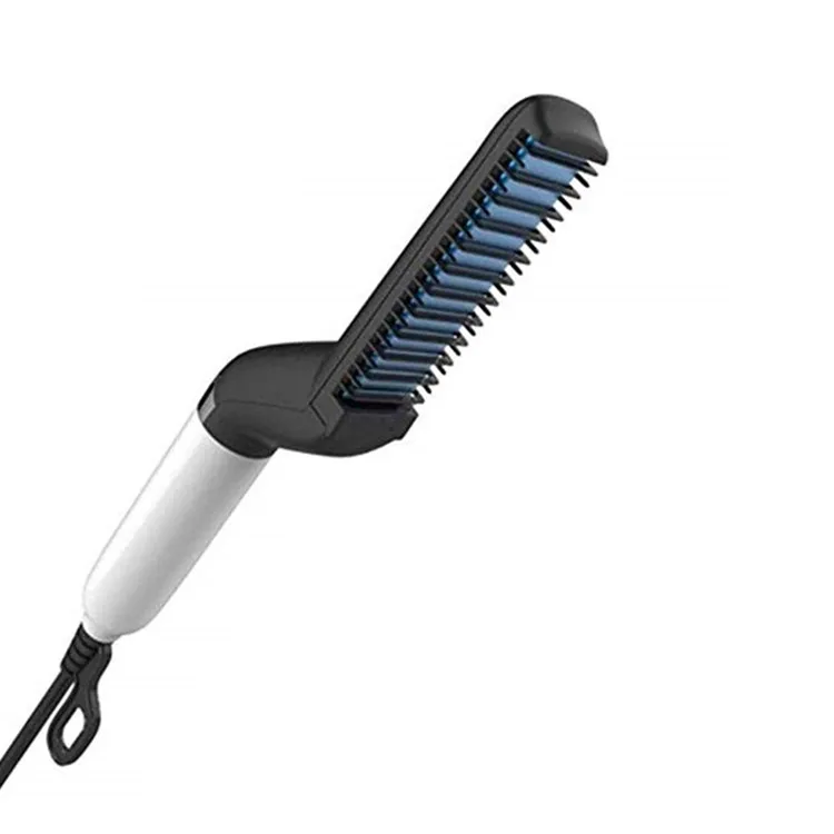 

New style hot comb electric hair brush beard straightening comb, White black