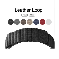 

Adjustable Magnetic Genuine Leather Loop for Apple Watch Band 42mm 38mm 40mm 44mm Strap Belt Link Bracelet for Iwatch 1 2 3 4