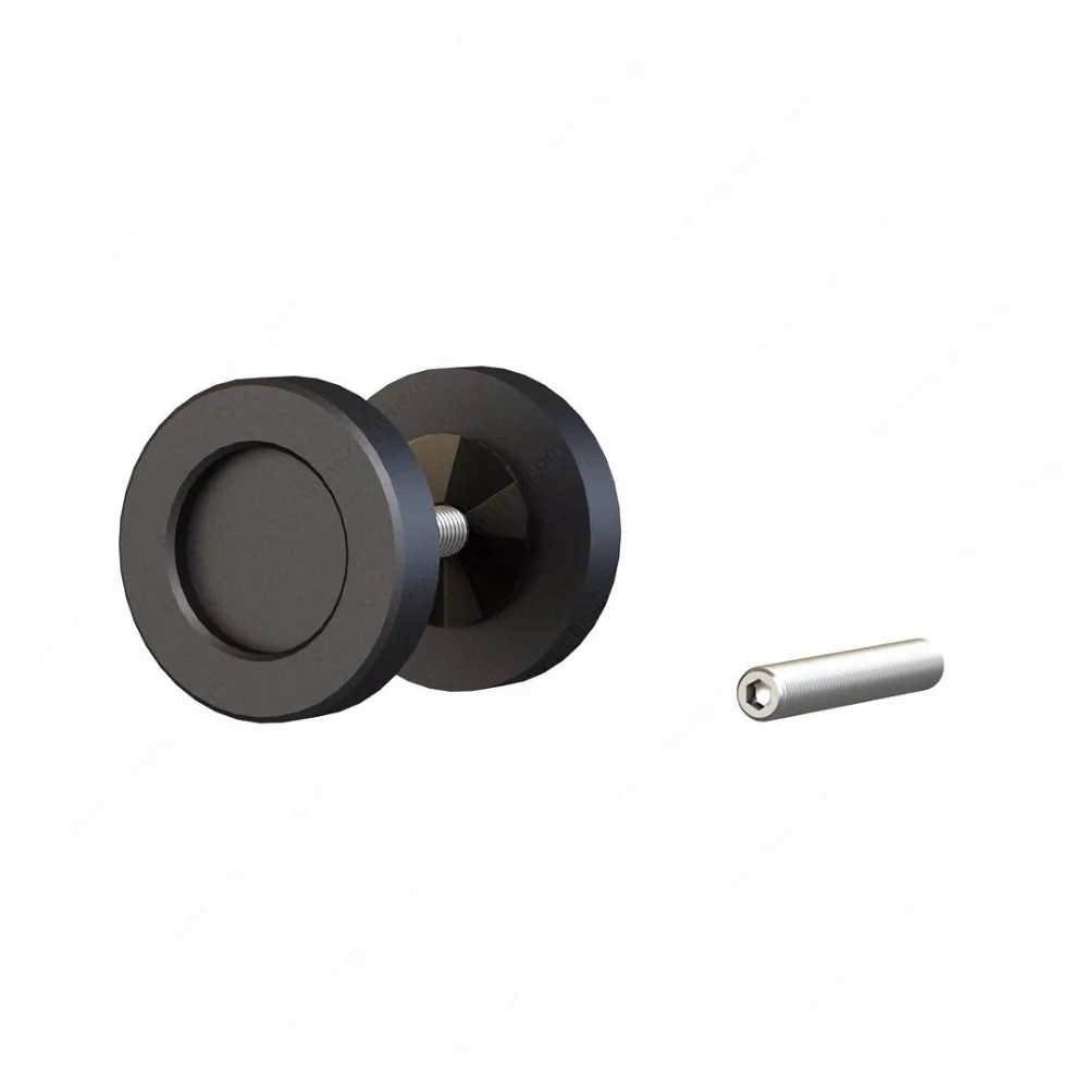 50 Mm Diameter Steel Barn Door Finger Pull Knob Surface Mount Twin