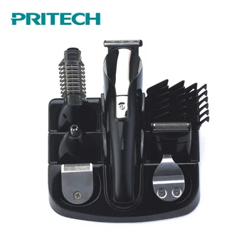 Pritech Popular Dc Motor 6 In 1 Rechargeable Men Hair Clipper Set