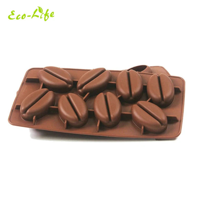 

Innovative design silicone material coffee beans shape ice tray silicone, Any pantone color