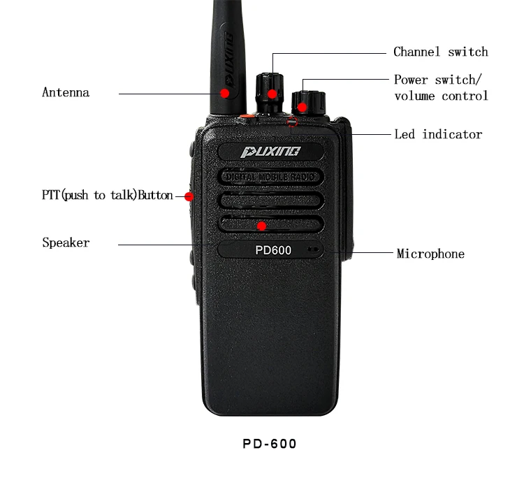 Professional high quality ski walkie talkie IP67 waterproof dmr two way radio