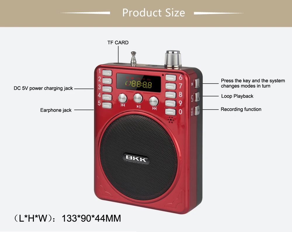 Sound Amplifier Waistband PA Amplifier and Head MIC