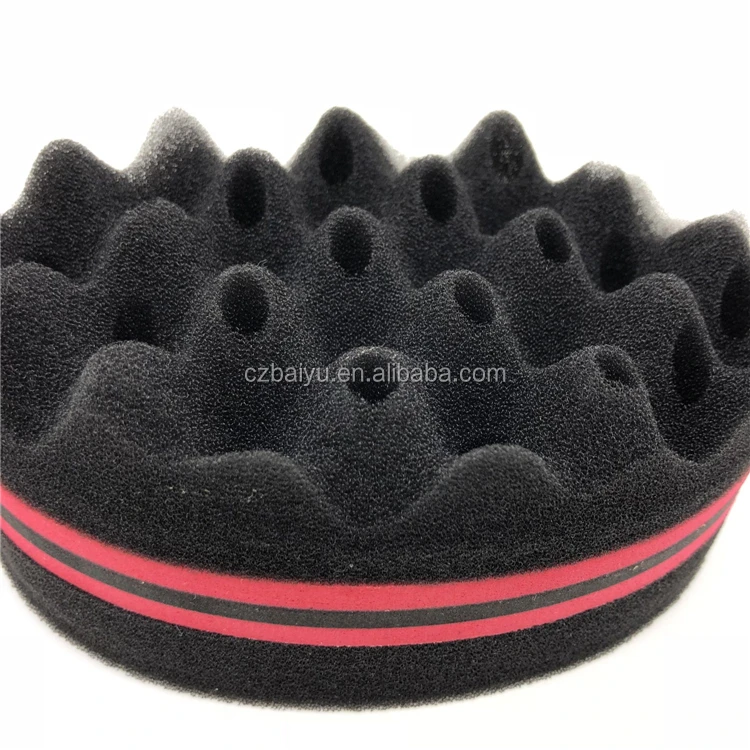 

Factory wholesale ellipse shape double side wave curl brush hair twist sponge for black men, N/a