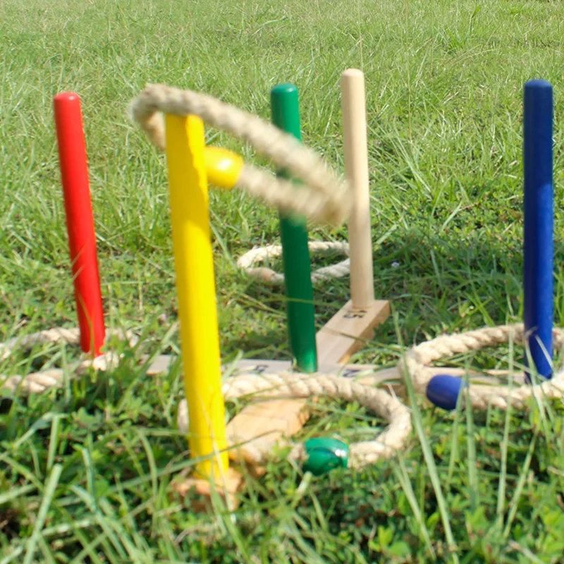 Wooden Ring Toss Game Throw Rope Ring Game Set Outdoor Yard Game Buy