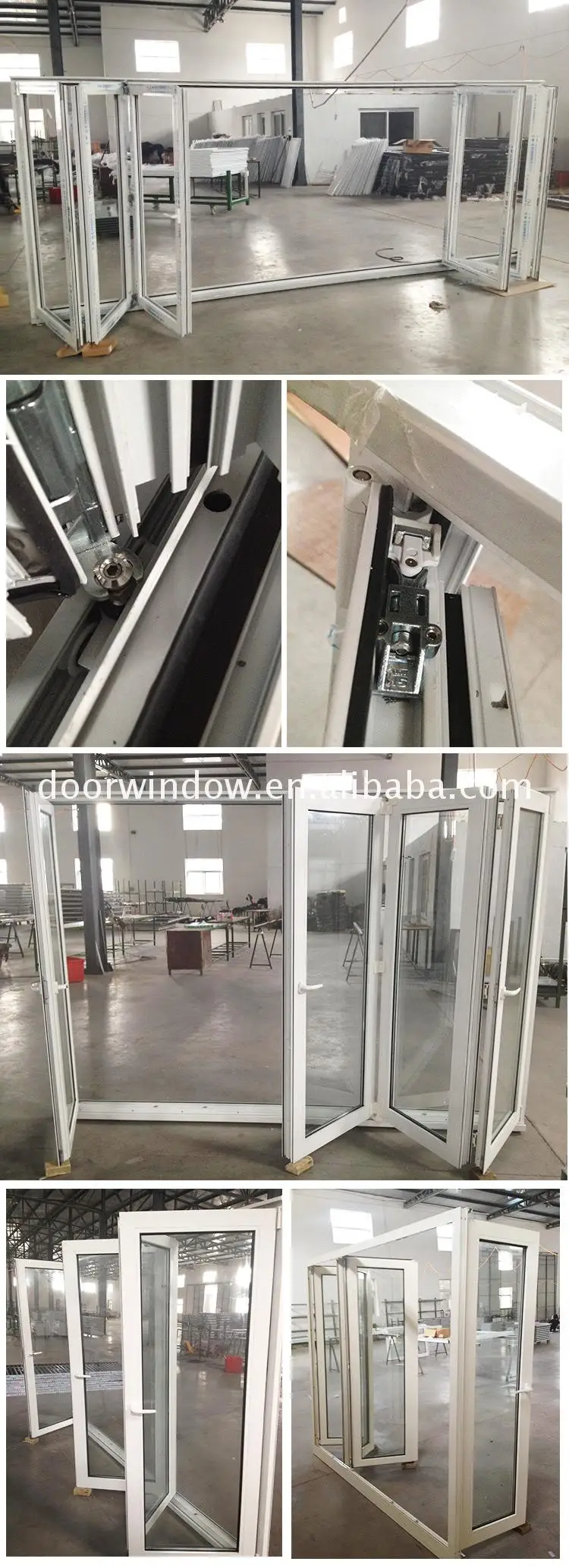 China Factory Promotion german bi fold door manufacturer french doors or frameless bifolding