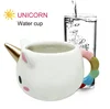 HT200058 Rainbow Horse Unicorn Mugs Cup Cuteness 3D Ceramic Coffee Mug Wild Finding Magical Horse Cups