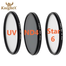 Full ND4 UV Star 6 Color ND Lens Filter 52mm 58mm ND For Canon T3i T4i T2i 550D 600D 650D 1100D 60D d5200 Camera DSLR KnightX