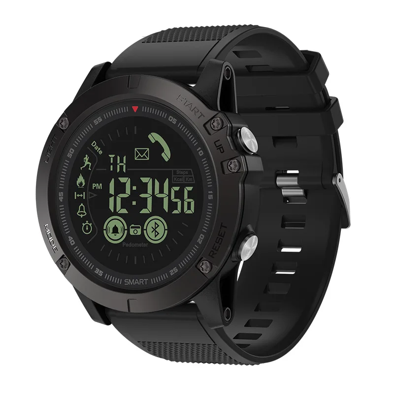 

Spovan 5Atm Waterproof Smartwatch Sport Outdoor relojes inteligentes bluetooth Watch, Black