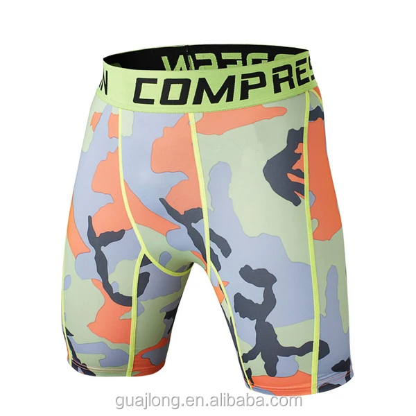 
Man sport tight shorts, camouflage printed sport shorts 