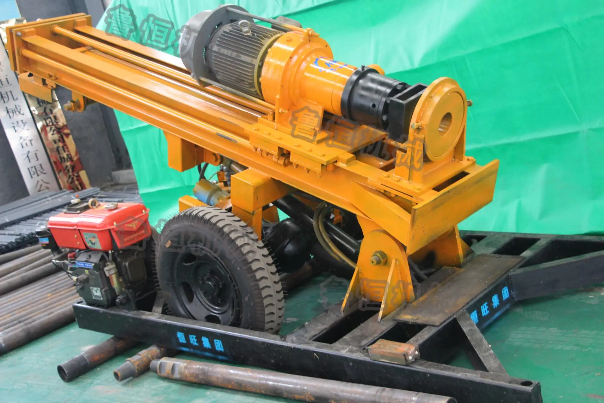 pneumatic water well drilling rig machine