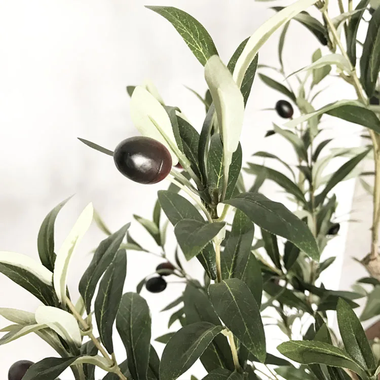 73'' Tall Artificial Olive Tree With Burgeoning Fruits And Thick Leaves