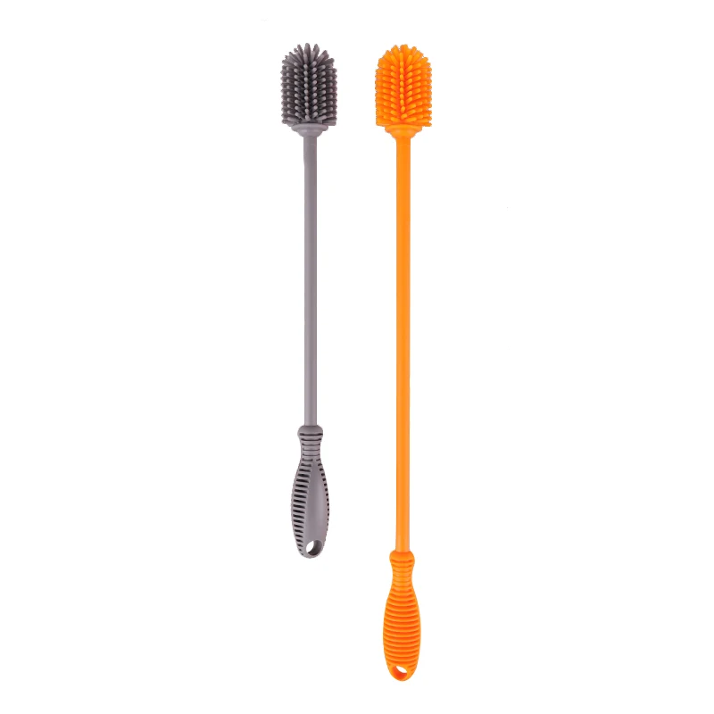 Multi Function Extended Handle Silicone Bottle Cleaning Brush Scrubbing