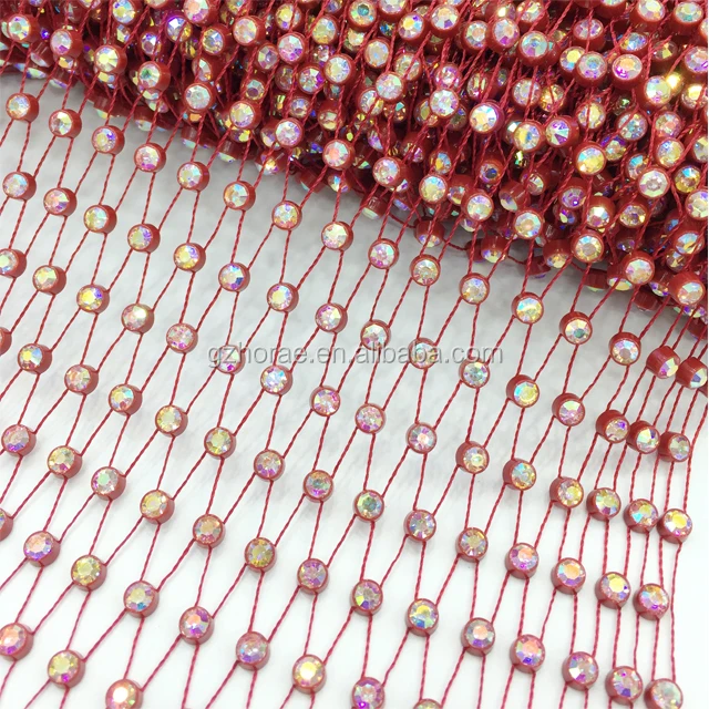 New Sew On Crystal Rhinestone Net Mesh Plastic Rhinestone Mesh Trim For Garment Buy Plastic