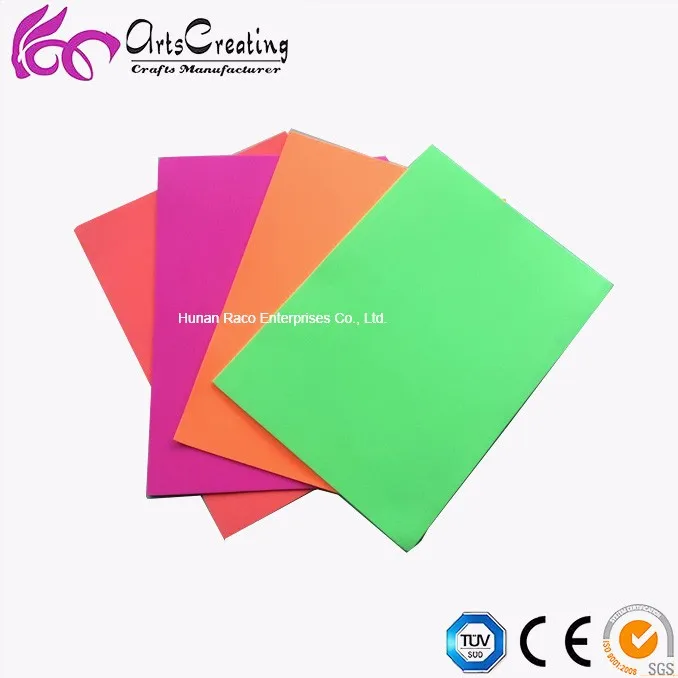 Neon Eva Paper Fluorescent Color Soft Foamiran Eva Foam Sheets For Diy ...