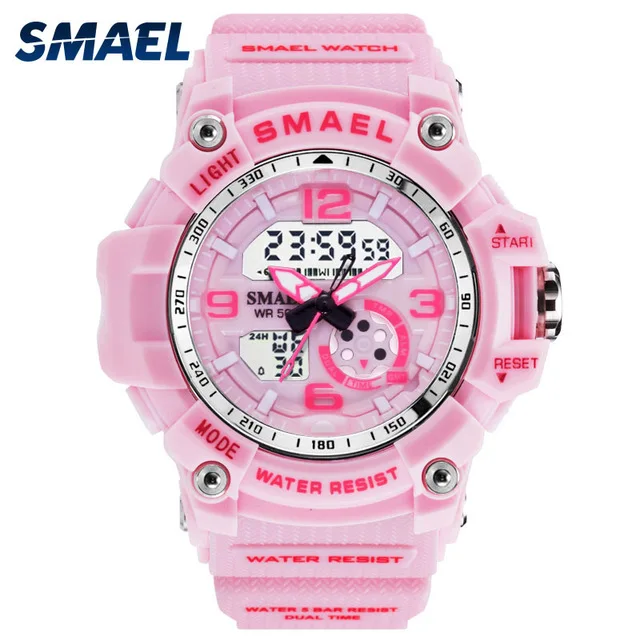 

SMAEL 1808 Fashion Sport Ladies Watch Rose Gold Waterproof Digital Women Watches Quartz Students Girl Wristwatch Gift